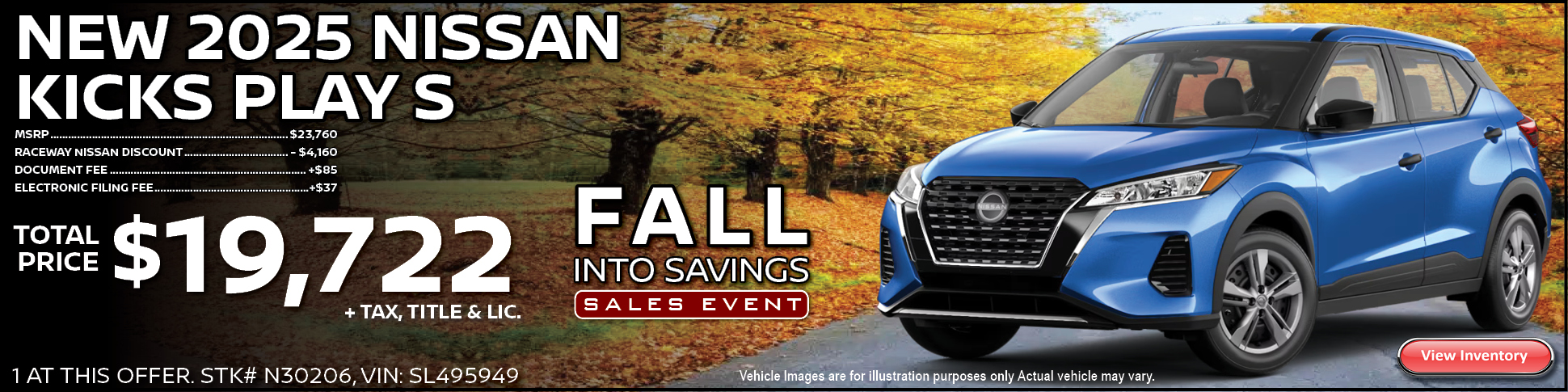 New 2025 Nissan Kicks Purchase Offer