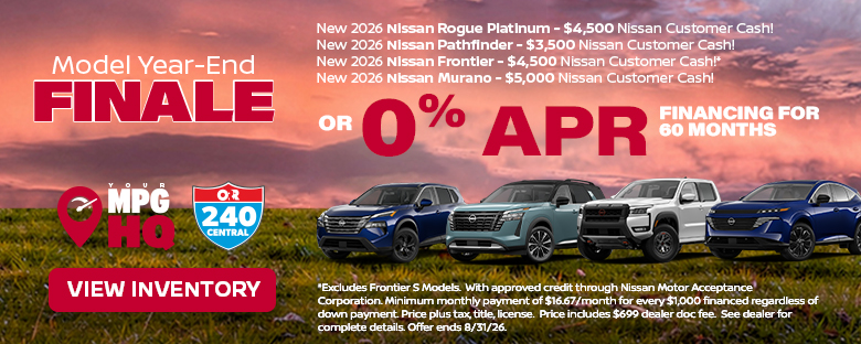 0% on New Nissan Models