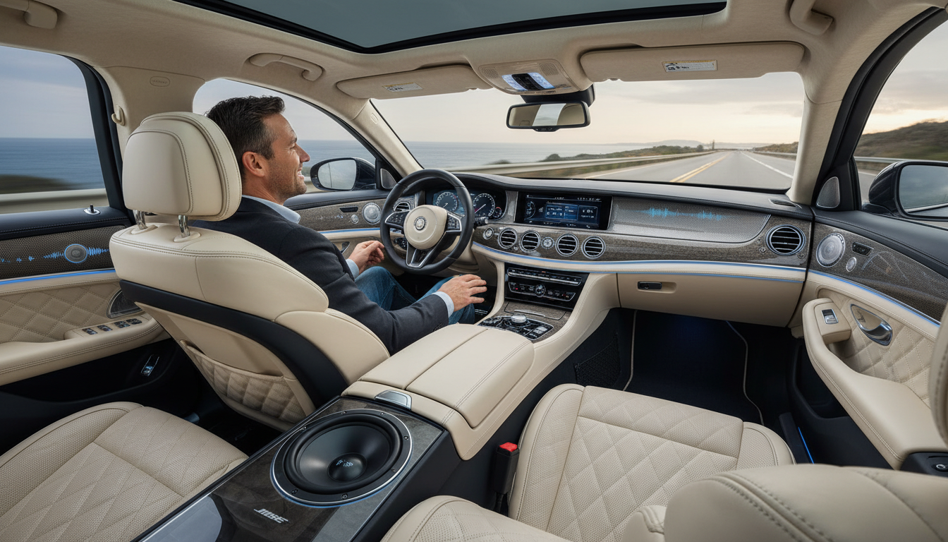 AI generated: Entertainment is elevated with an optional Bose® Premium Audio System that delivers ri...