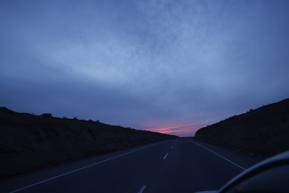Dark Road at Dusk/Dawn
