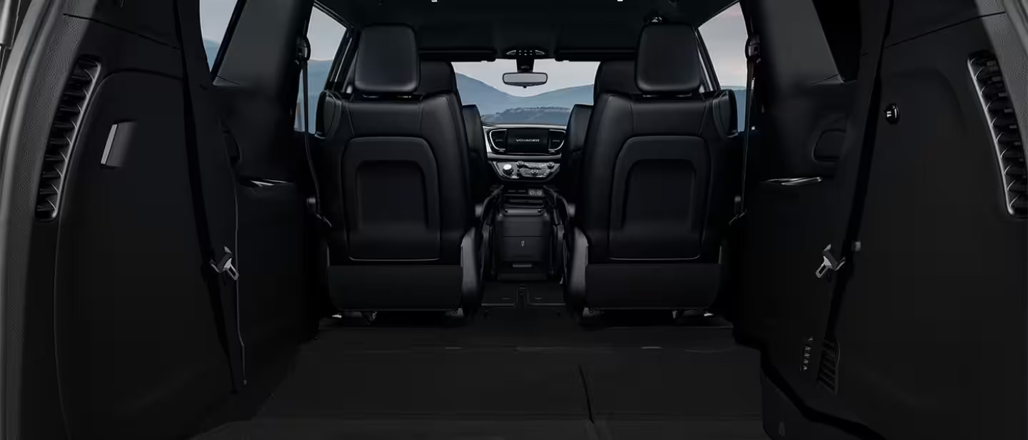 The cargo space in the voyager.
