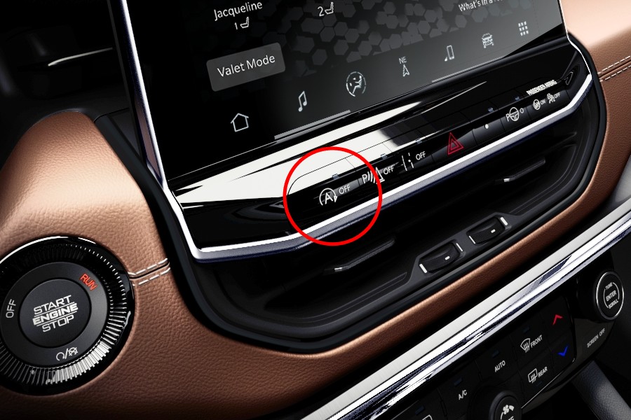 Auto Start-Stop Button Close Up