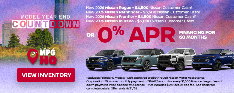 0% APR on New Nissan Models