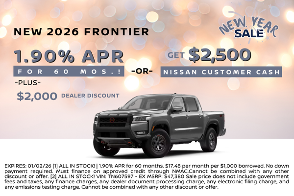 2026 Frontier offer at Nissan Elk Grove