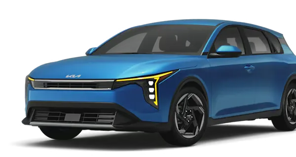 Left facing K4 EX trim vehicle image in Wave Blue