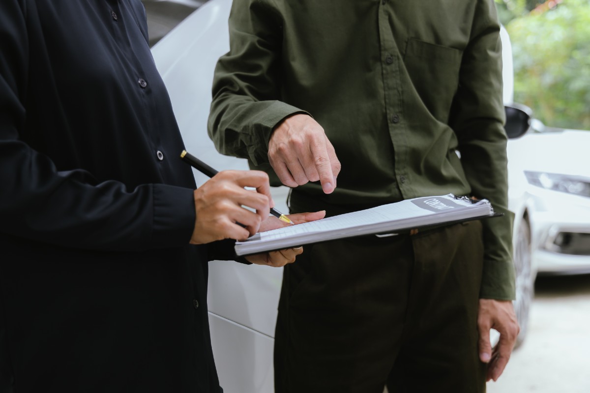 Insurance Agent with Paperwork