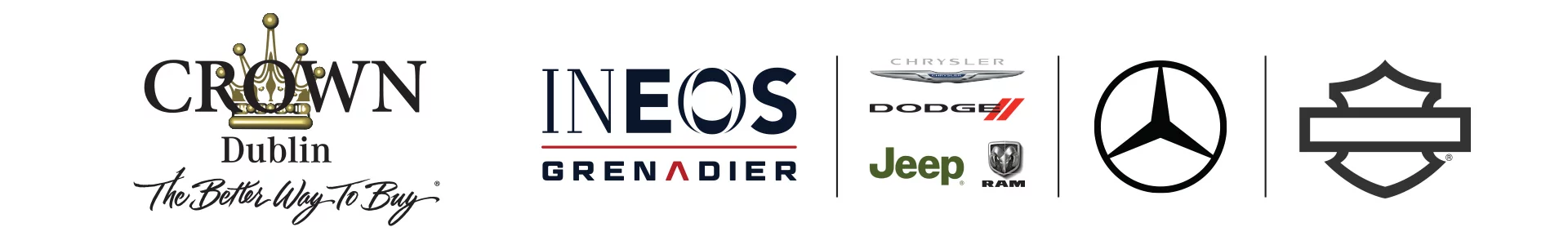Crown Dublin The Better Way To Buy INEOS Grenadier | Chrysler Dodge Jeep RAM | Mercedes-Benz | Harley-Davidson
