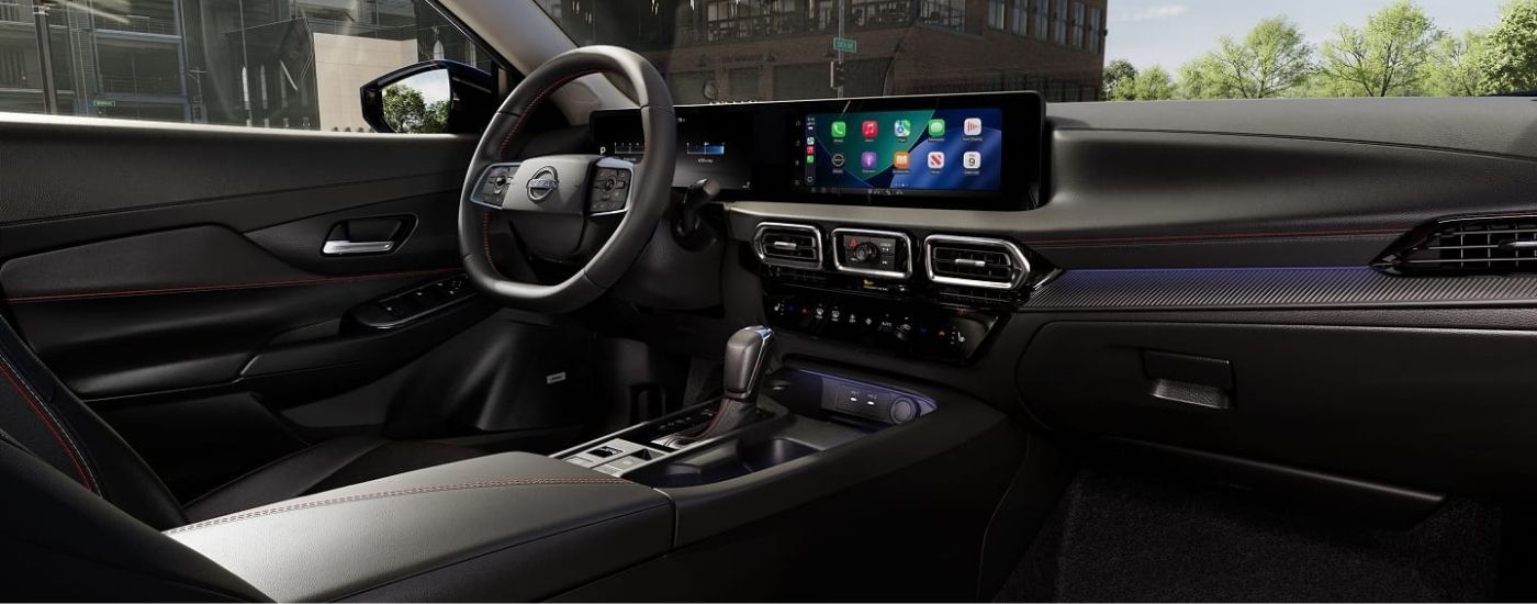 Black interior in a 2027 Nissan Sentra