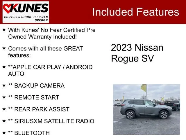 Used 2023 Nissan Rogue SV with VIN 5N1BT3BB5PC790674 for sale in Oregon, IL