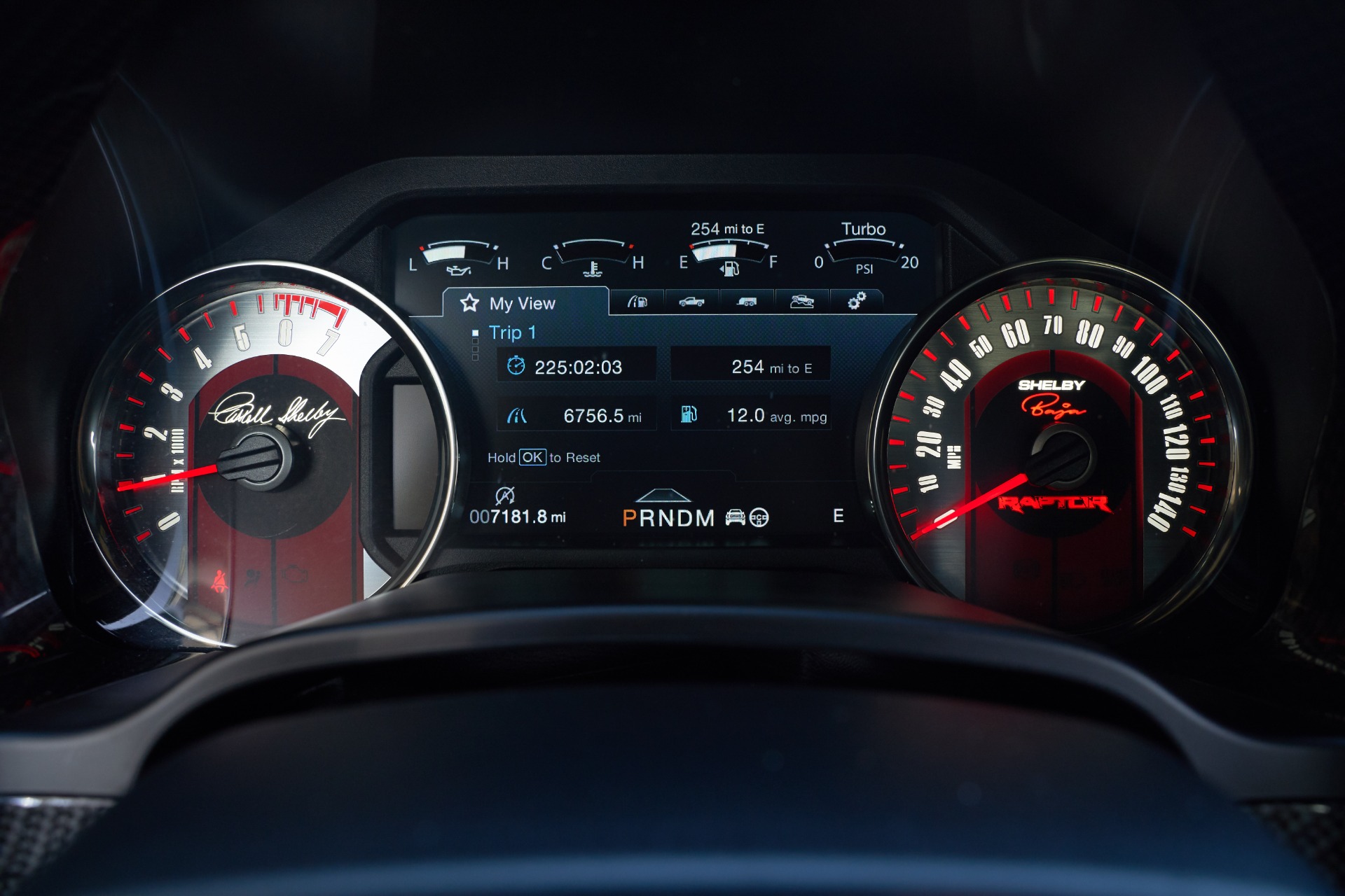 Shelby Raptor Tacometer