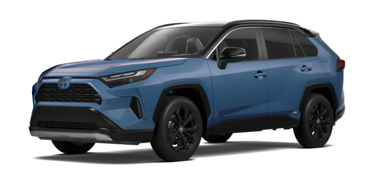 2024 RAV4 Hybrid in blue paint