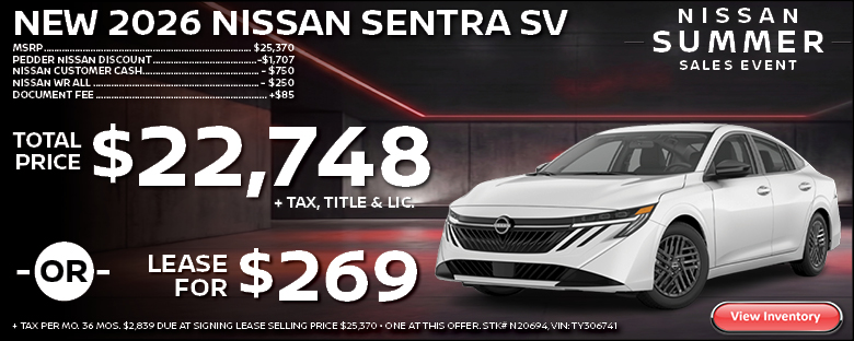 2026 Nissan Sentra SV