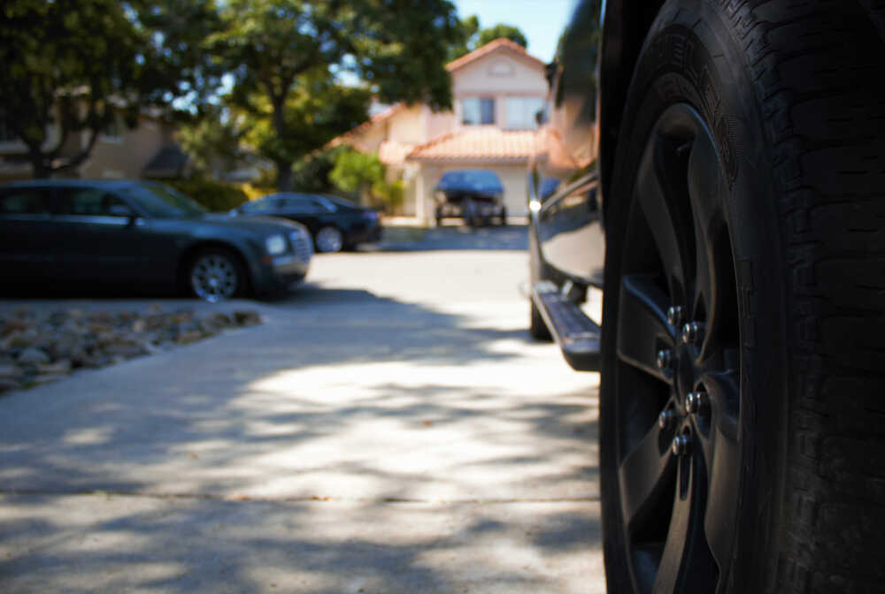 Side of a Black Ford F-150