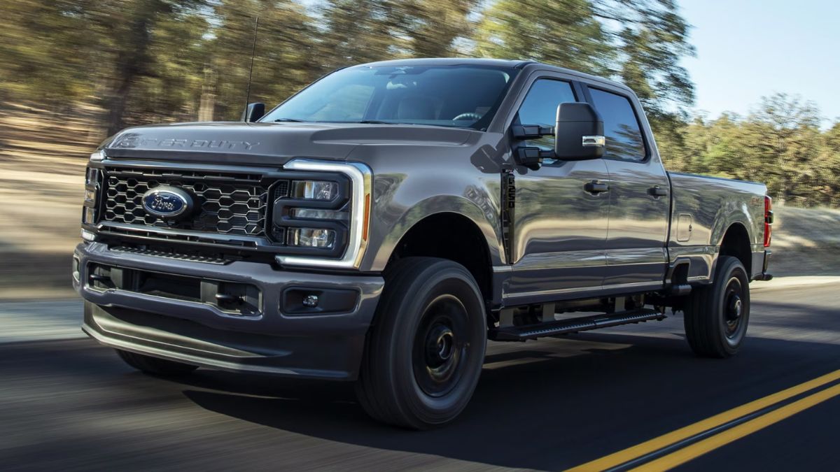 Gray 2025 Ford Super Duty with STX Appearance Package