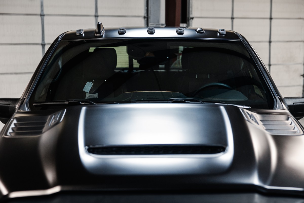 Custom Wrapped RAM 1500 Longhorn Exterior Front Windshield