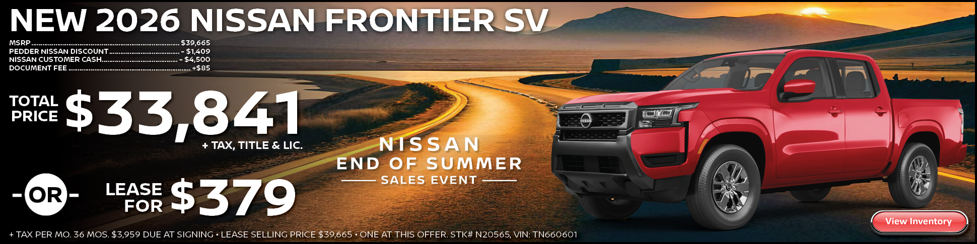 2026 Nissan Frontier SV
