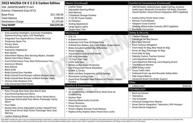 2023 Mazda CX-5 S Carbon Edition Auto AWD's photo