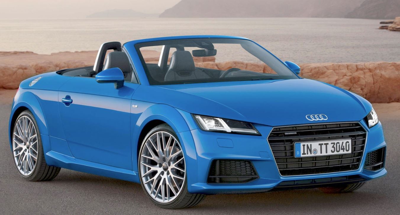 blue 2023 Audi TTS convertible