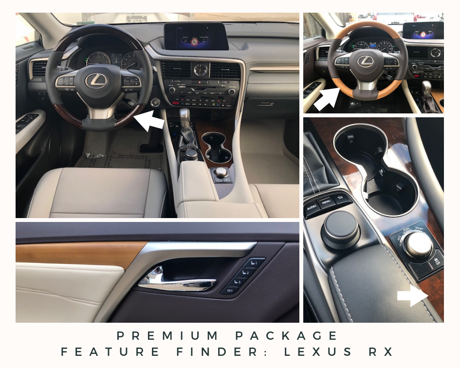 Look for wood grain to tell if you if that RX has the Premium Package
