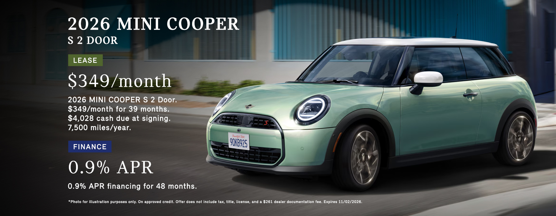 2026 MINI Cooper S 2 Door Offer