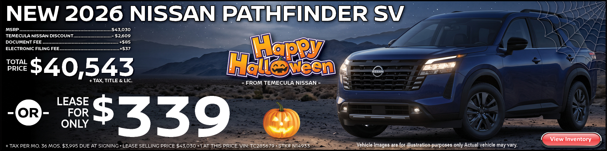 New 2026 Nissan Pathfinder SV