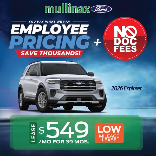 2026 Explorer: Lease $540/mo for 39 Mos.