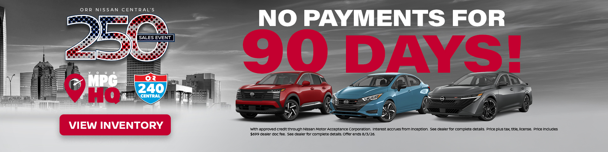 No Payments for 90 Days
