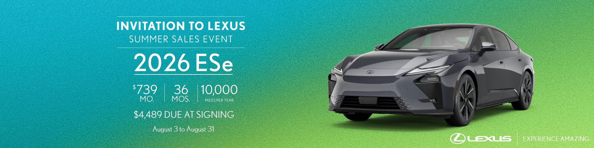Lexus ESe Offer