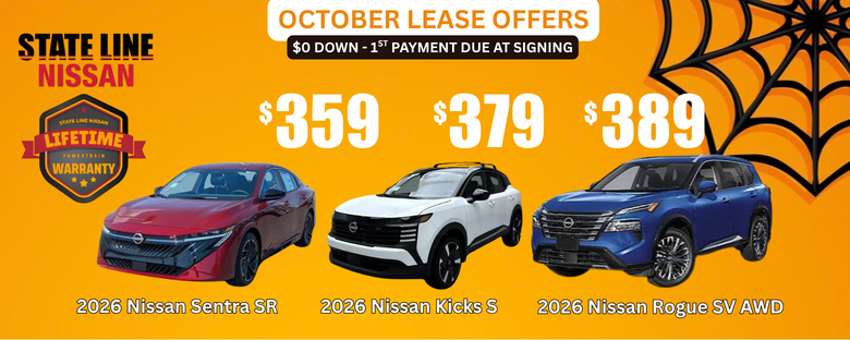 STATE LINE NISSAN OCT LEASE OFFERS
