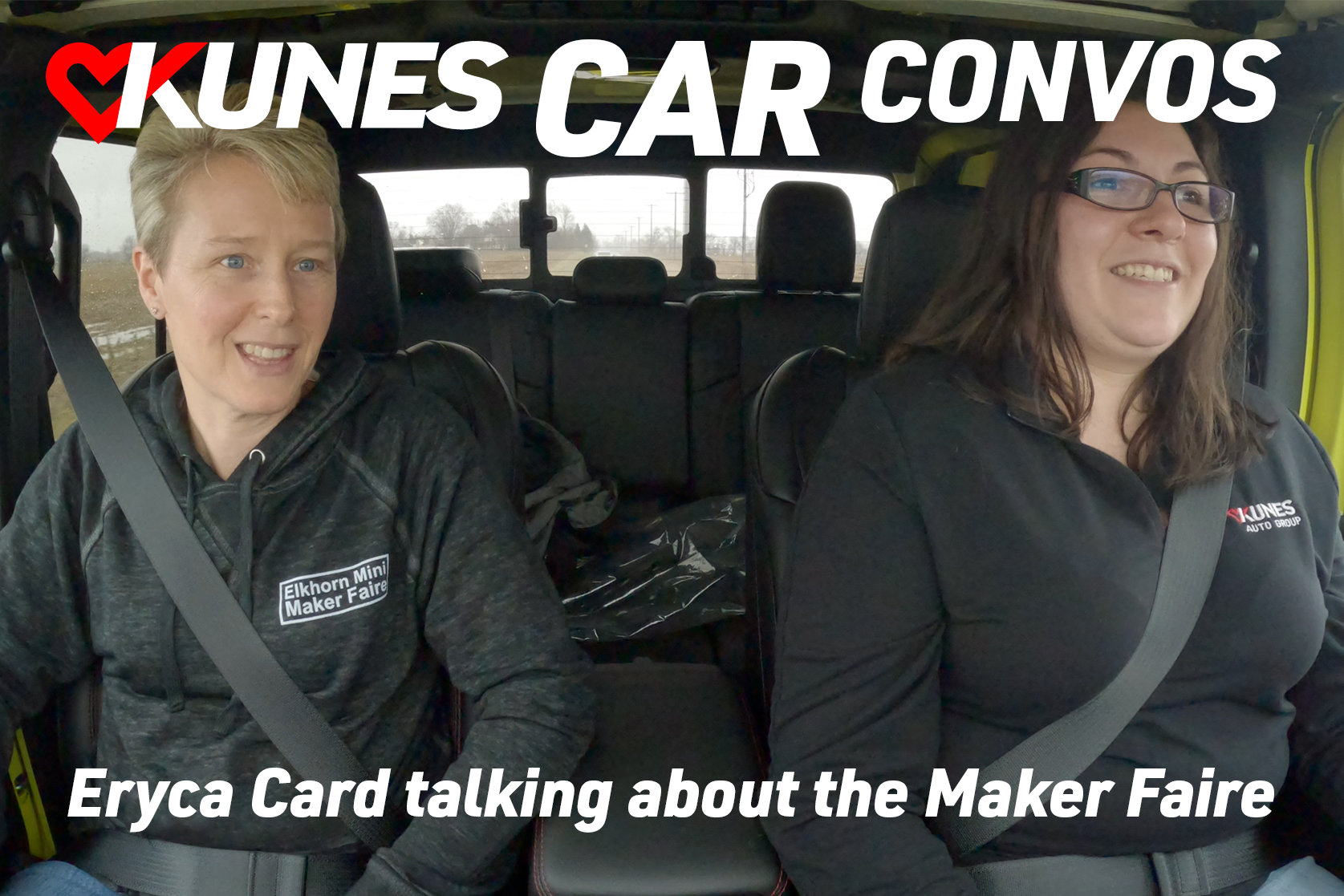 Kunes Car Convos Eryca Card talking about the Maker Faire