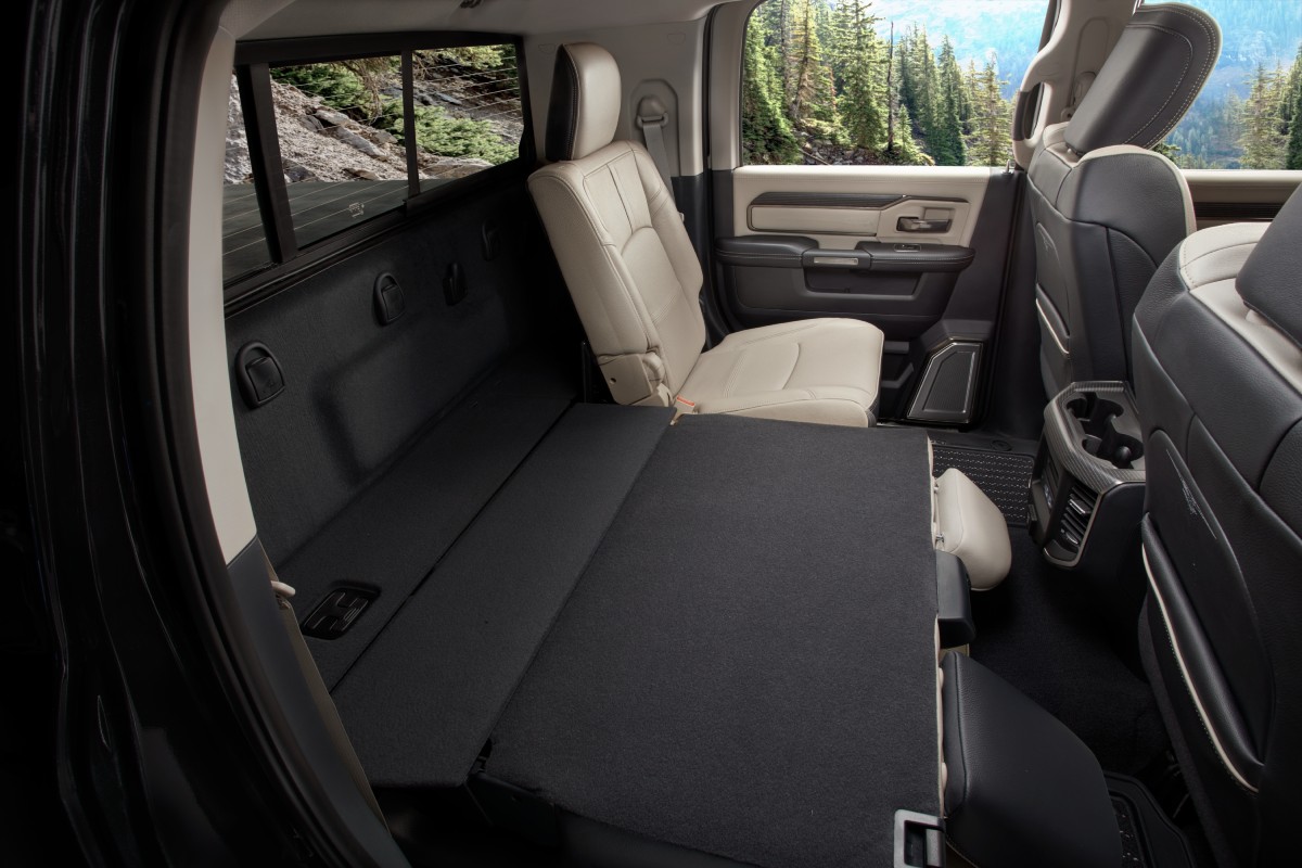 2024 RAM Heavy Duty Interior Cabin Rear Seats Split Folded