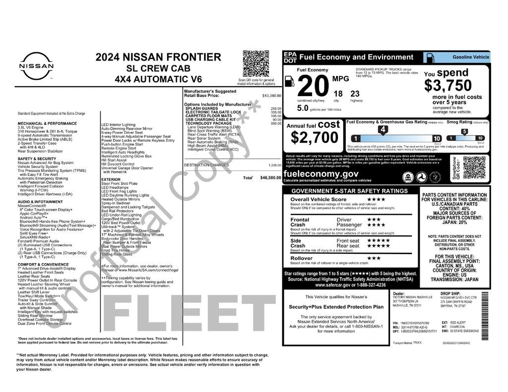 2024 Nissan Frontier SL - Photo 6