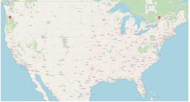 Portland and Ottawa Sharing the 45th latitude