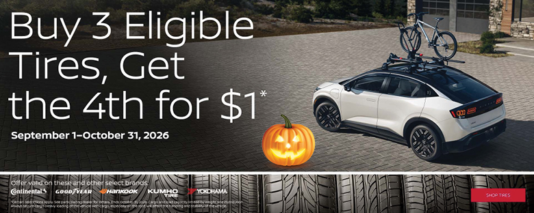 Buy 3 Eligible Tires, Get the 4th for $1