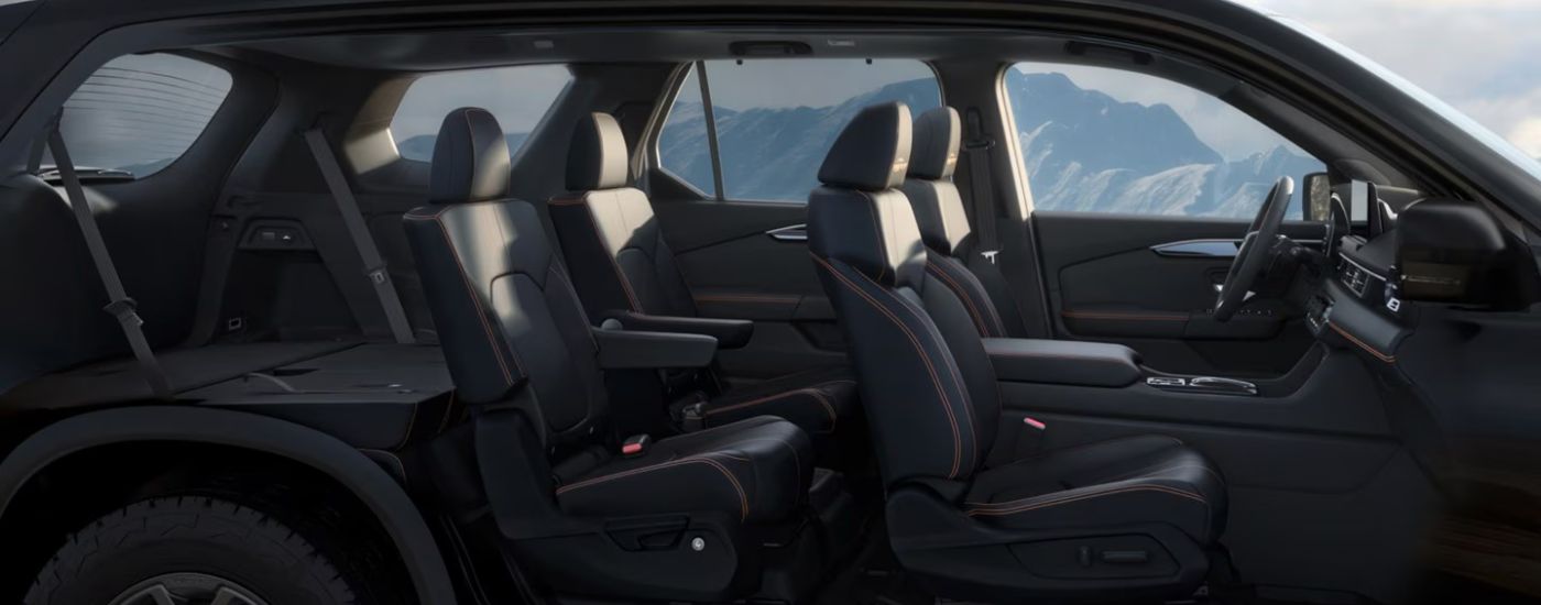 The full black interior of a 2026 Honda Pilot.