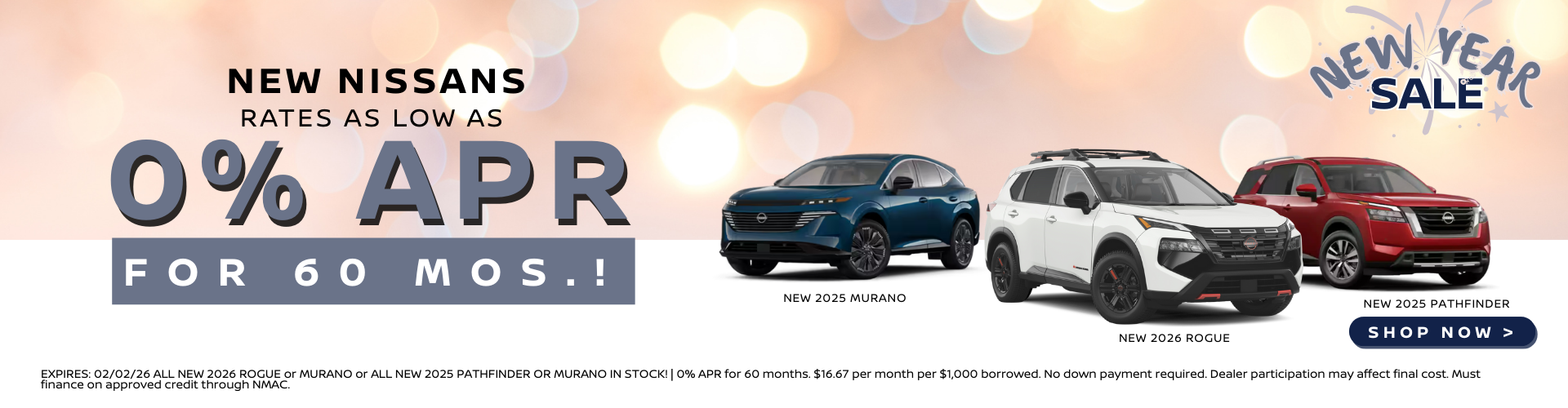 New Nissans 0% APR at Nissan Elk Grove