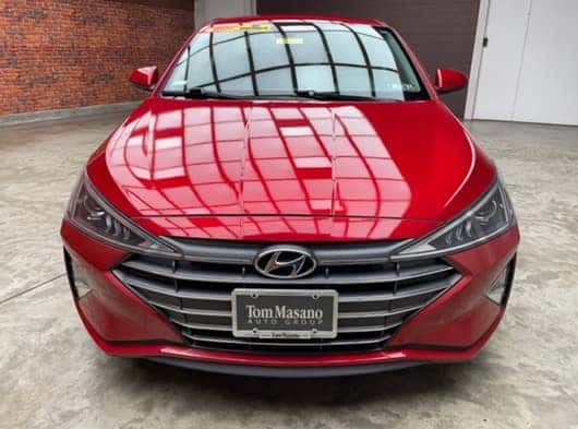 Red 2020 Hyundai Elantra SEL exterior front of vehicle