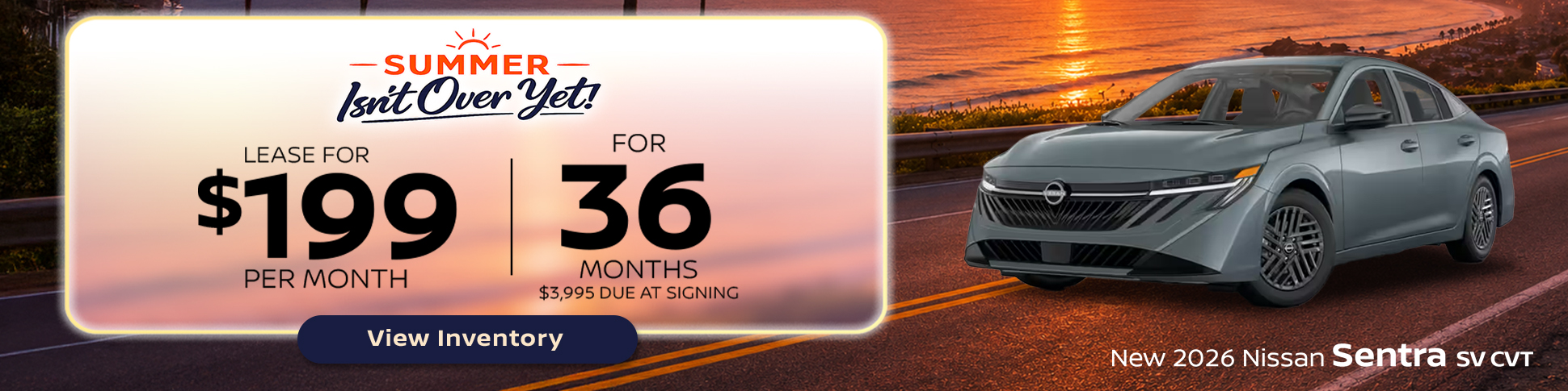 New 2026 Nissan Sentra SV CVT 