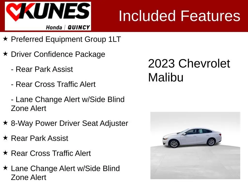 Used 2023 Chevrolet Malibu 1LT with VIN 1G1ZD5ST0PF204765 for sale in Quincy, IL