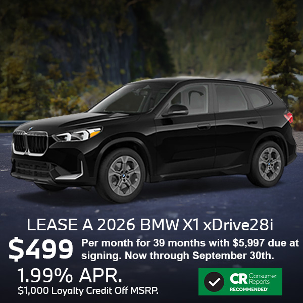 Lease a 2026 BMW X1 xDrive28i for only $499