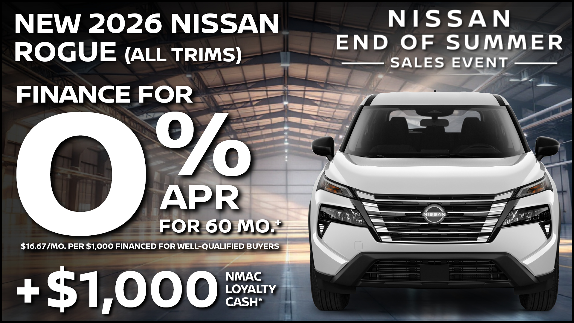 2026 Nissan Rogue SV Lease Special