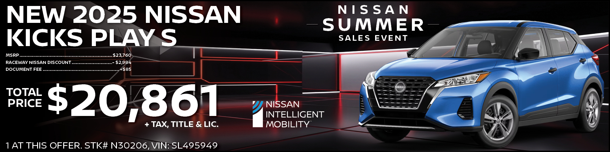 New 2025 Nissan Kicks Purchase Offer