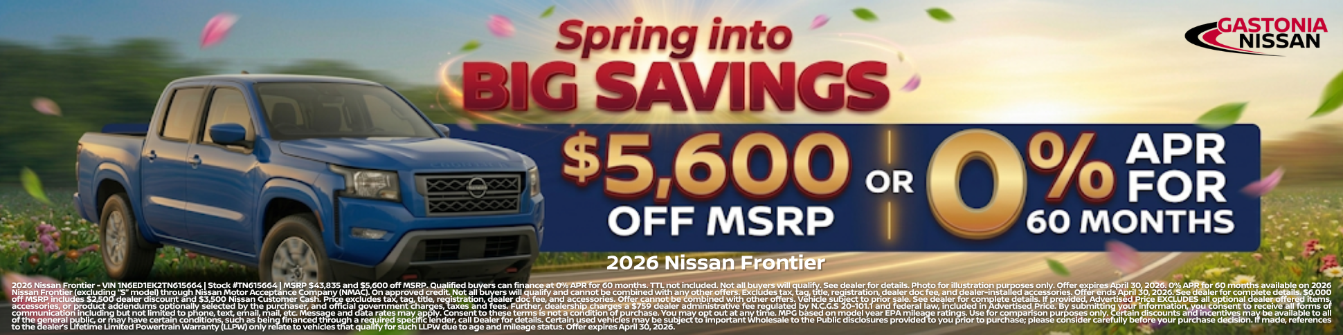 Gastonia Nissan April Incentives