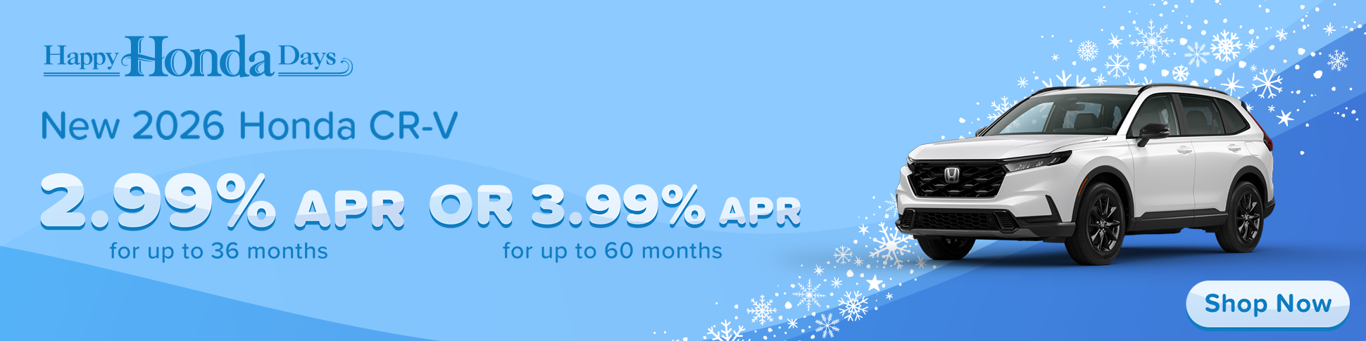Finance a new 2026 Honda CR-V at 2.99% or 3.99% APR in Kingsport, TN