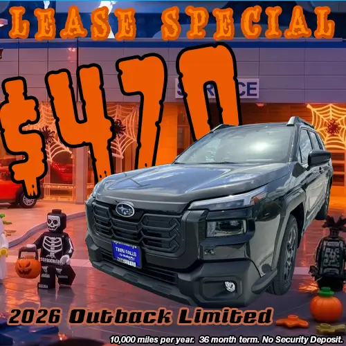 Lease this 2026 Subaru Outback Limited for only $470/mo at Twin Falls Subaru this October.
