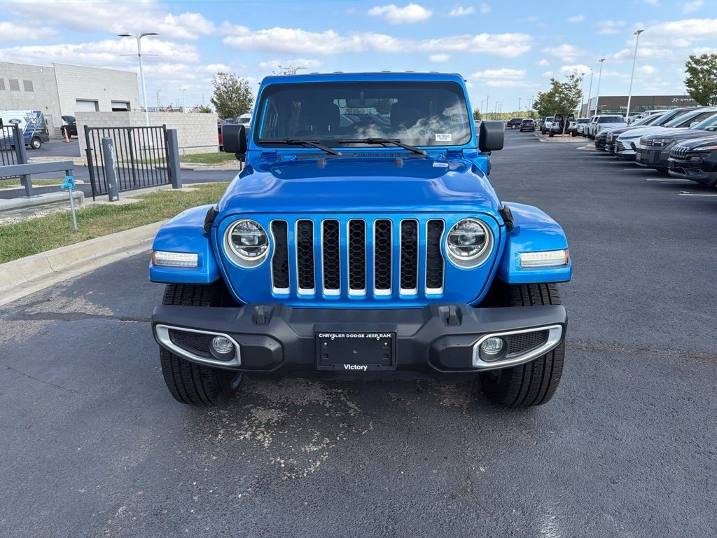 Used 2021 Jeep Wrangler Unlimited Sahara 4XE with VIN 1C4JJXP64MW730663 for sale in Kansas City