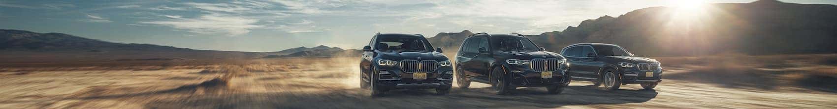 Hero image showcasing the 2021 BMW X5 in motion.