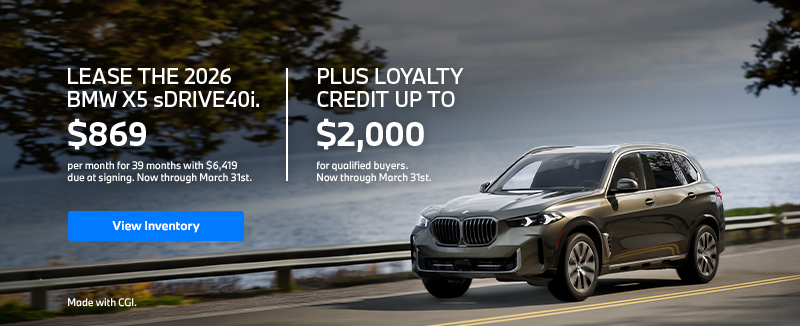 Finance The 2026 BMW X5 xDrive40i. 1.99% APR