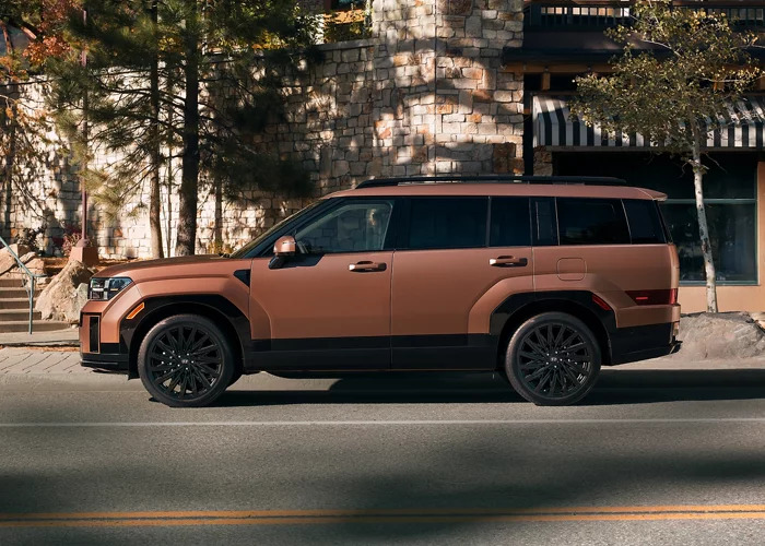 A suv parked on the side of the road.