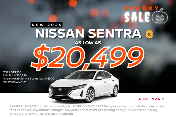 Nissan Sentra only 20,499 after rebates at Nissan Elk Grove 